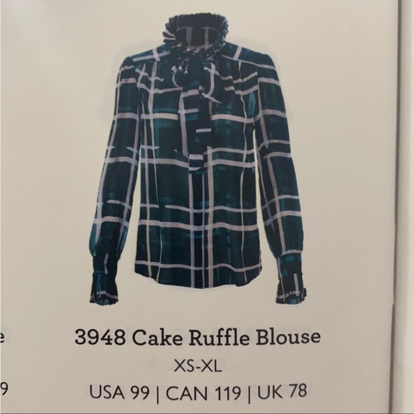 CABI Cake Ruffle Sheer Long Sleeve Button down Blouse - Picture 2 of 8